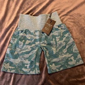 NWT NVGTN blue/teal camo shorts (SOLD OUT online)